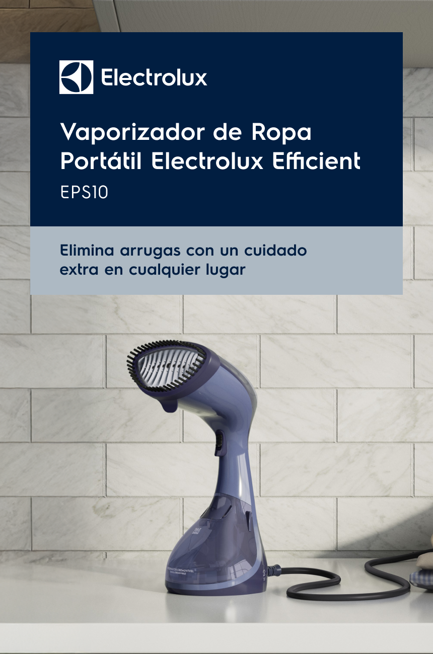 Vaporizador de Ropa Portátil Electrolux Efficient EPS10 - Elimina arrugas con un cuidado extra en cualquier lugar