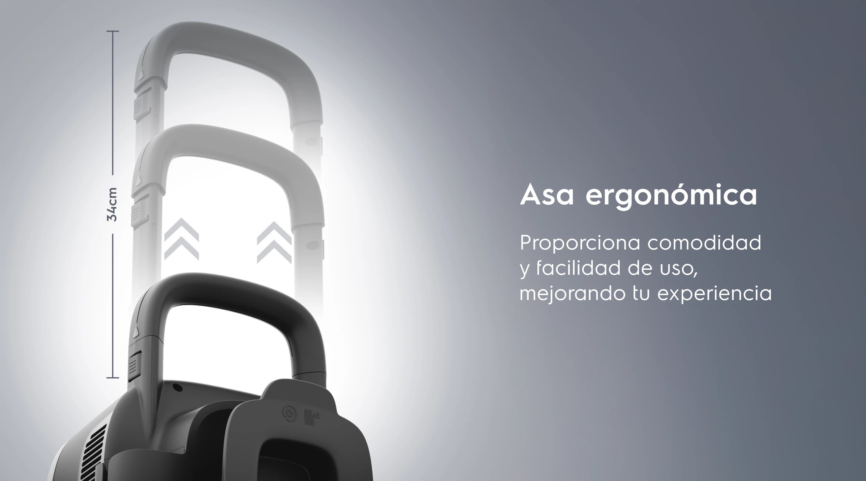 Asa ergonómica - Proporciona comodidad y facilidad de uso, mejorando tu experiencia