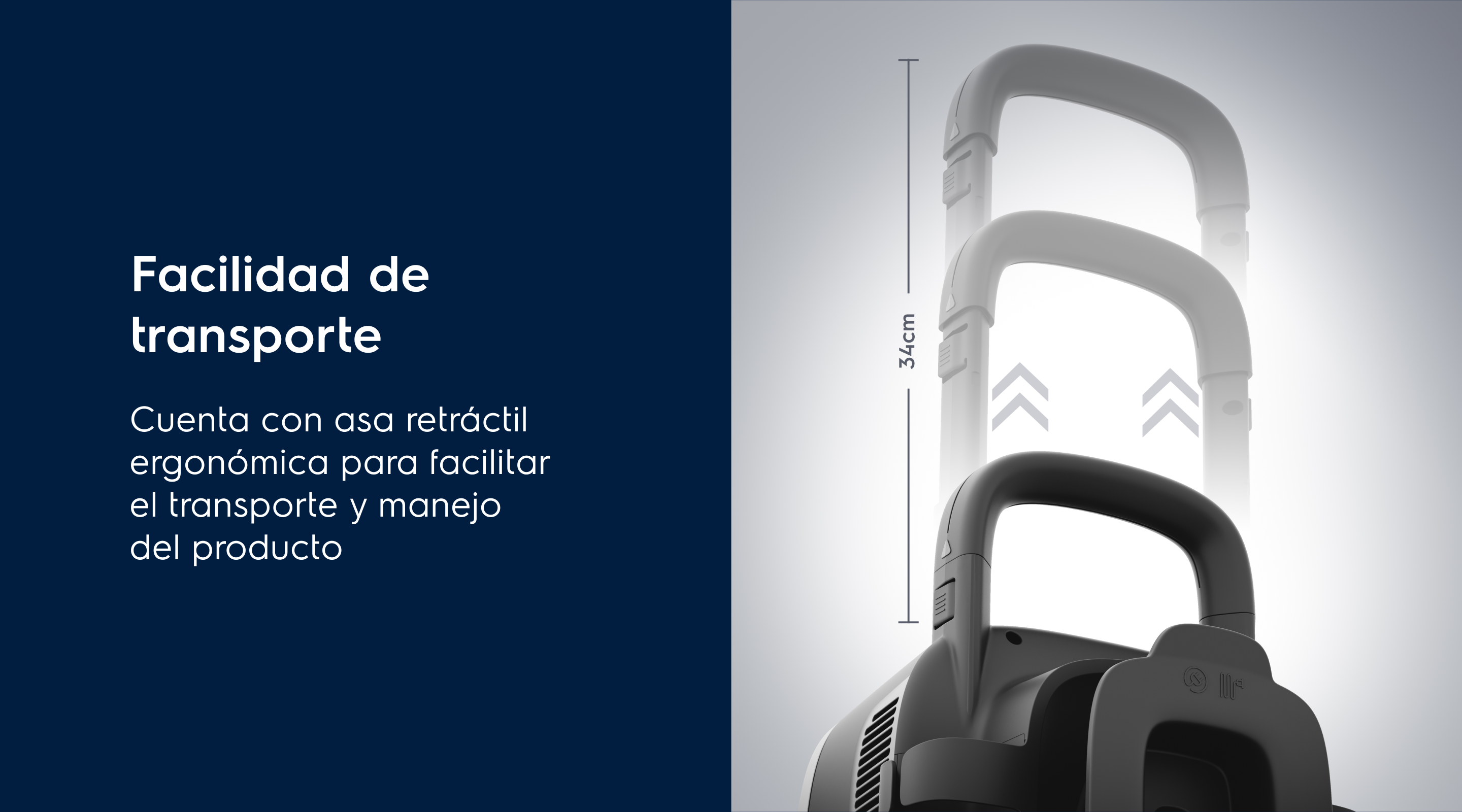 Asa ergonómica - Proporciona comodidad y facilidad de uso, mejorando tu experiencia