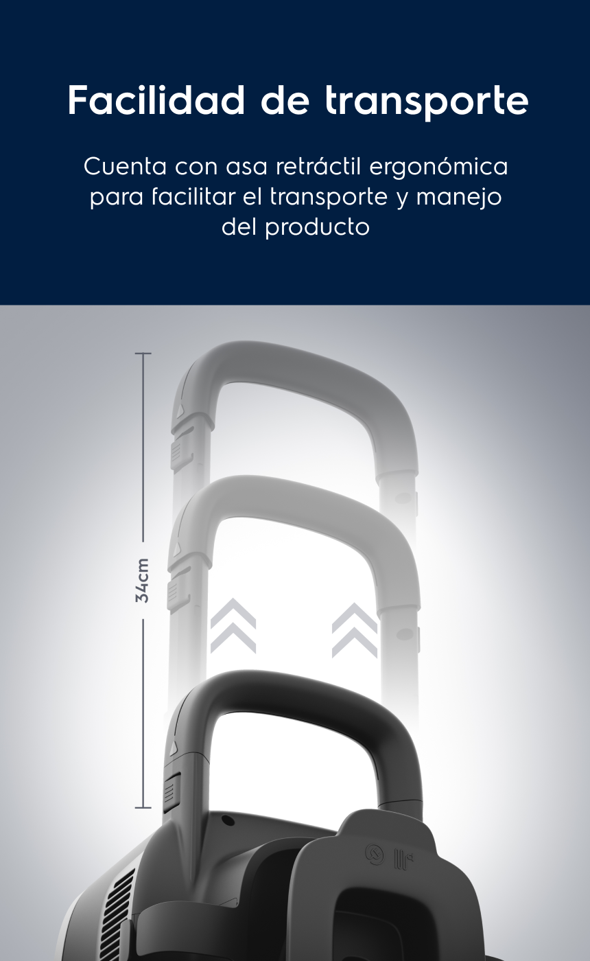 Asa ergonómica - Proporciona comodidad y facilidad de uso, mejorando tu experiencia