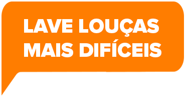 Balão Continental com a chamada: LAVE LOUÇAS MAIS DIFÍCEIS