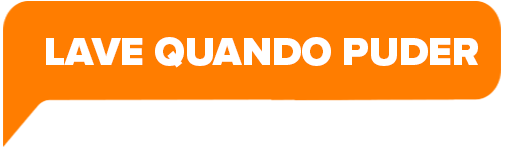 Balão Continental com a chamada: LAVE QUANDO PUDER