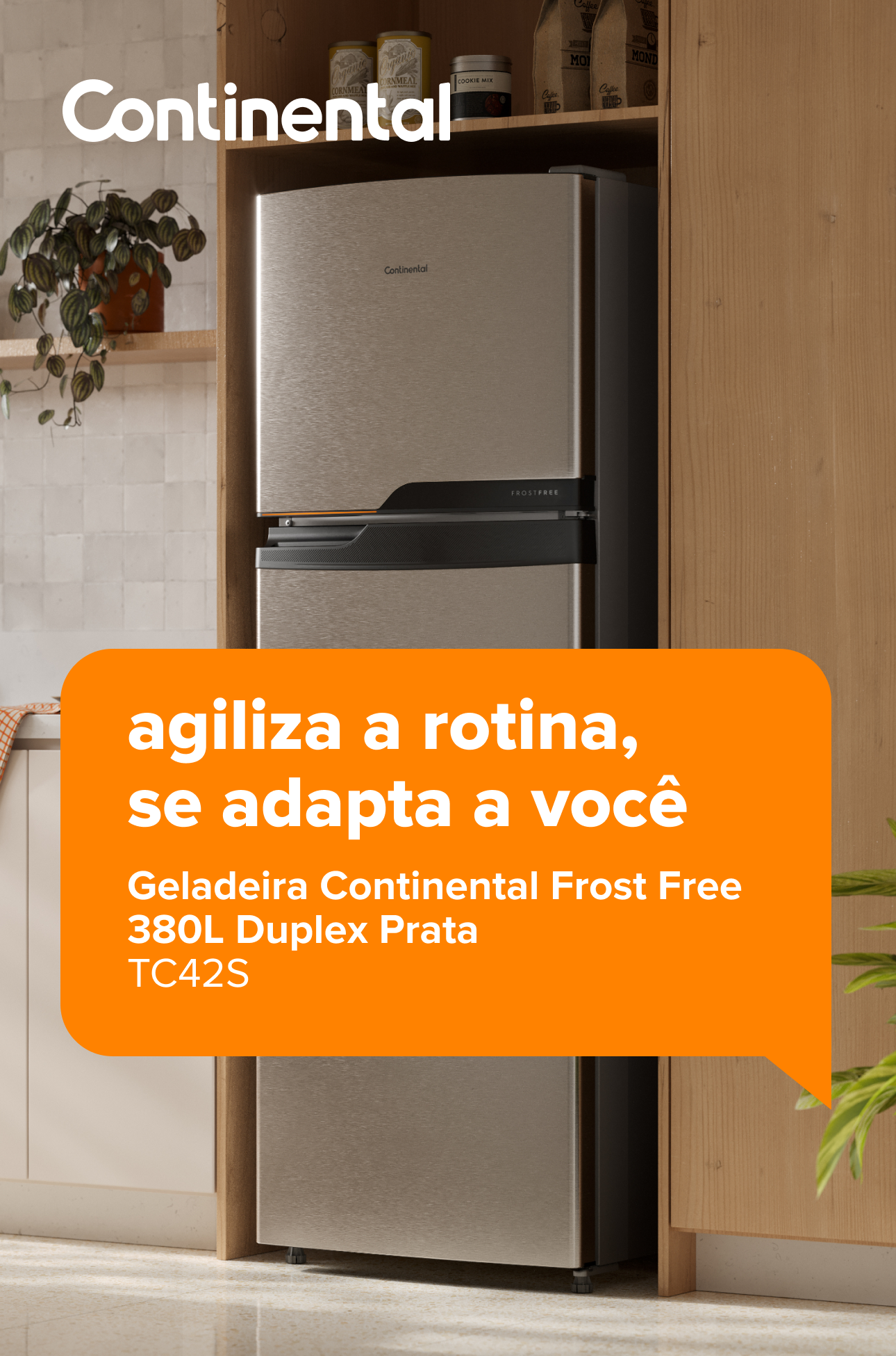 【レア本！希少】ThomasCook Continental Tible Geladeira Continental Frost Free 380L Duplex Prata (TC42S