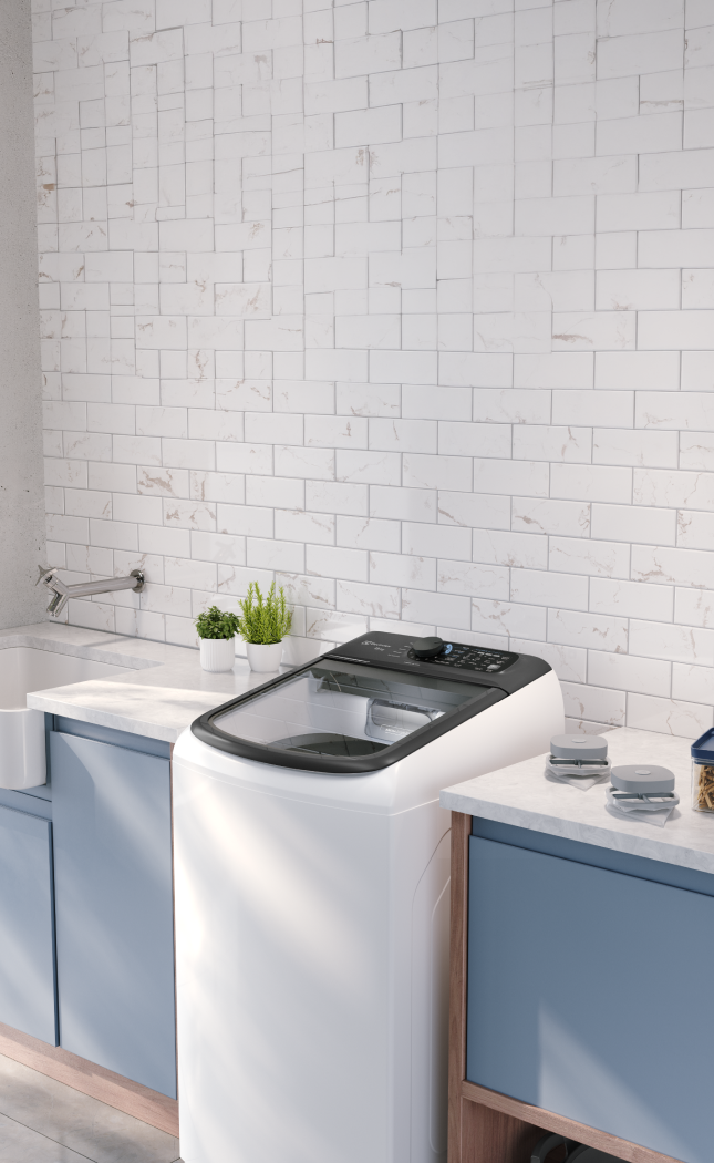 Máquina de Lavar Electrolux Efficient 11kg Branca Compacta, Econômica e Pré-diluição LET11