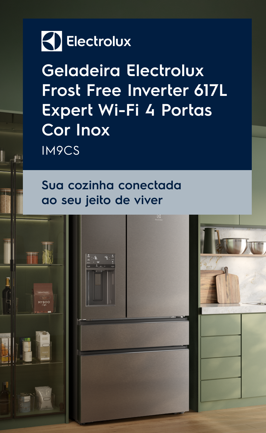 Geladeira Electrolux Frost Free Inverter 617L Expert Wi-Fi 4