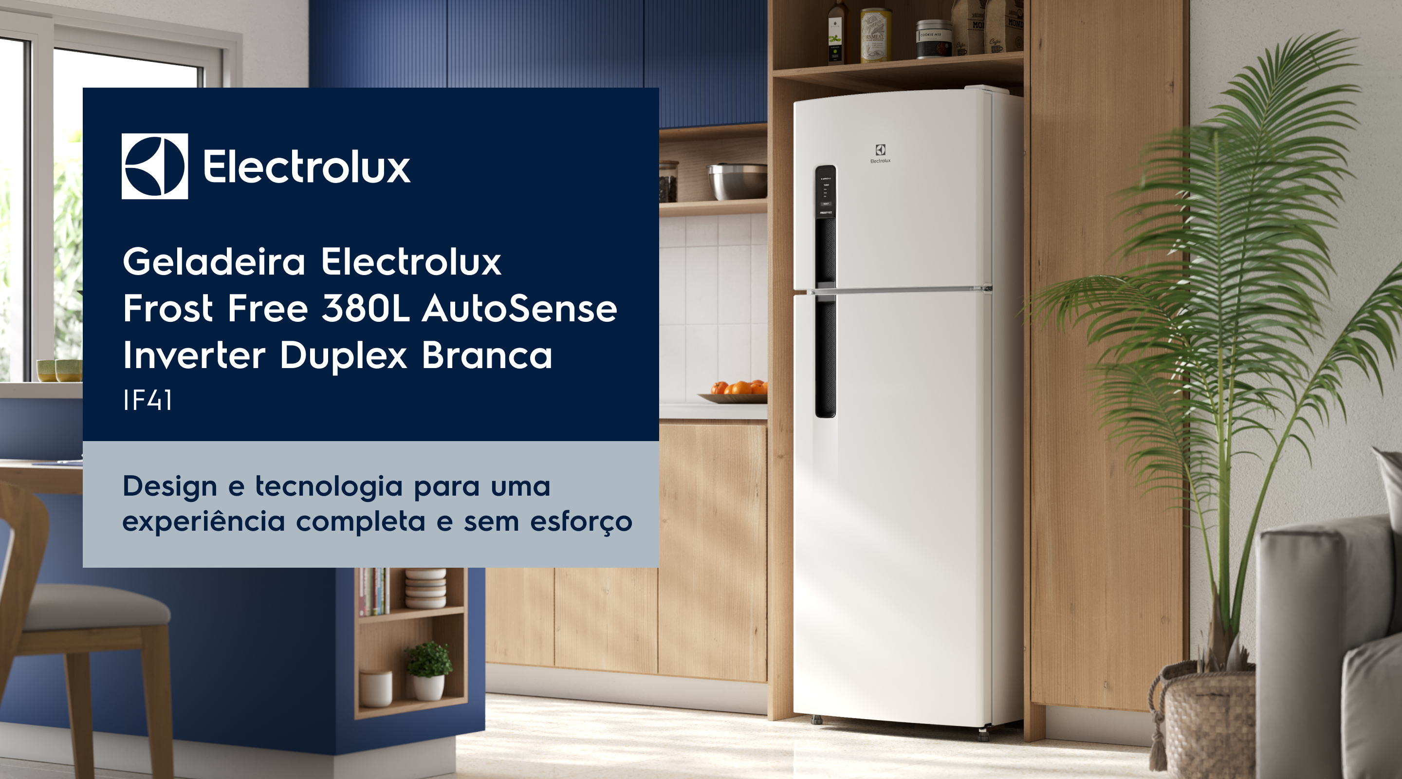 Geladeira Electrolux Frost Free 380L AutoSense Duplex Branca IF41 - Design e tecnologia para uma experiência completa e sem esforço