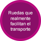 Rodas que facilitam o transporte