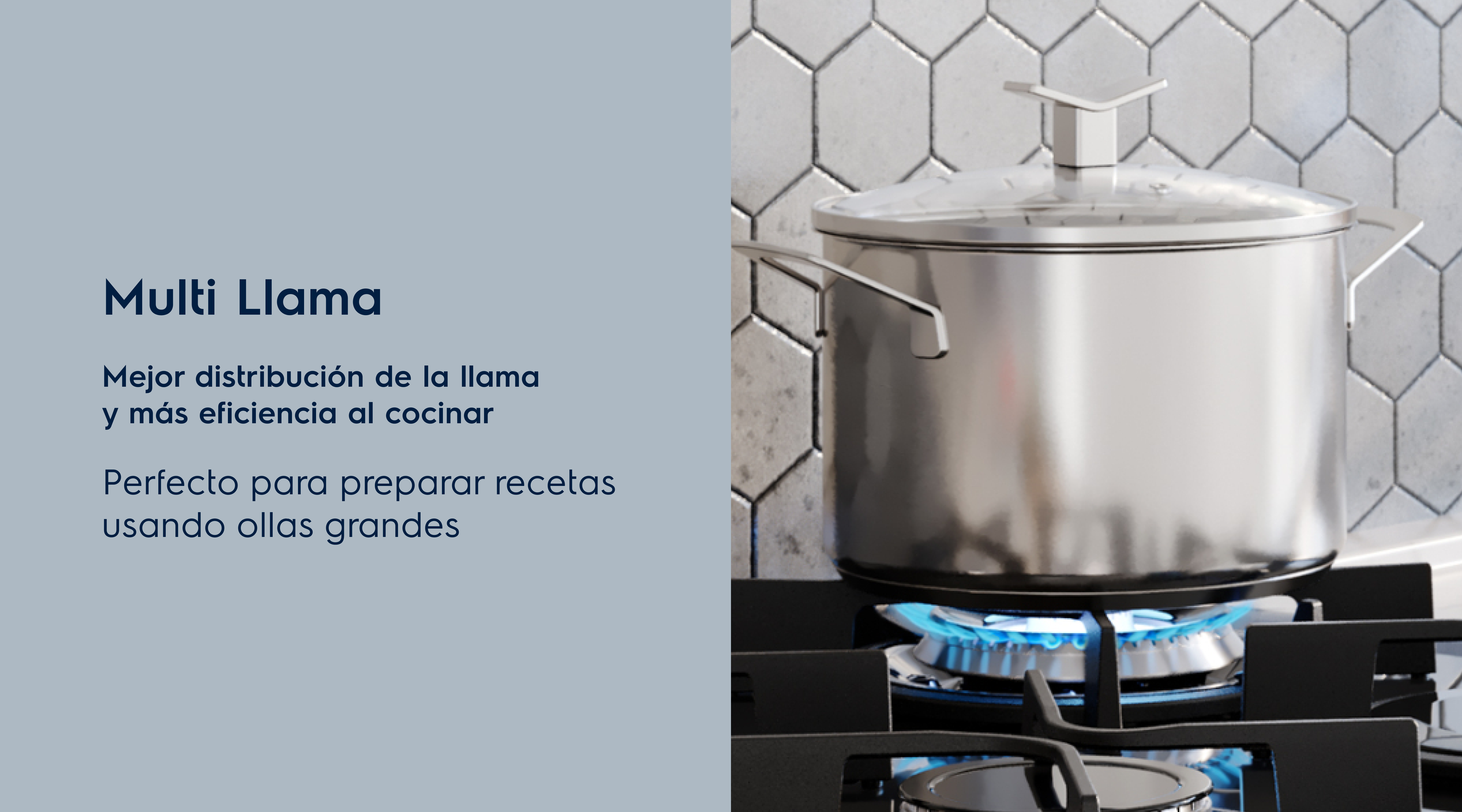 Multi Llama Mejor distribución de la llama y más eficiencia al cocinar Perfecto para preparar recetas usando ollas grandes