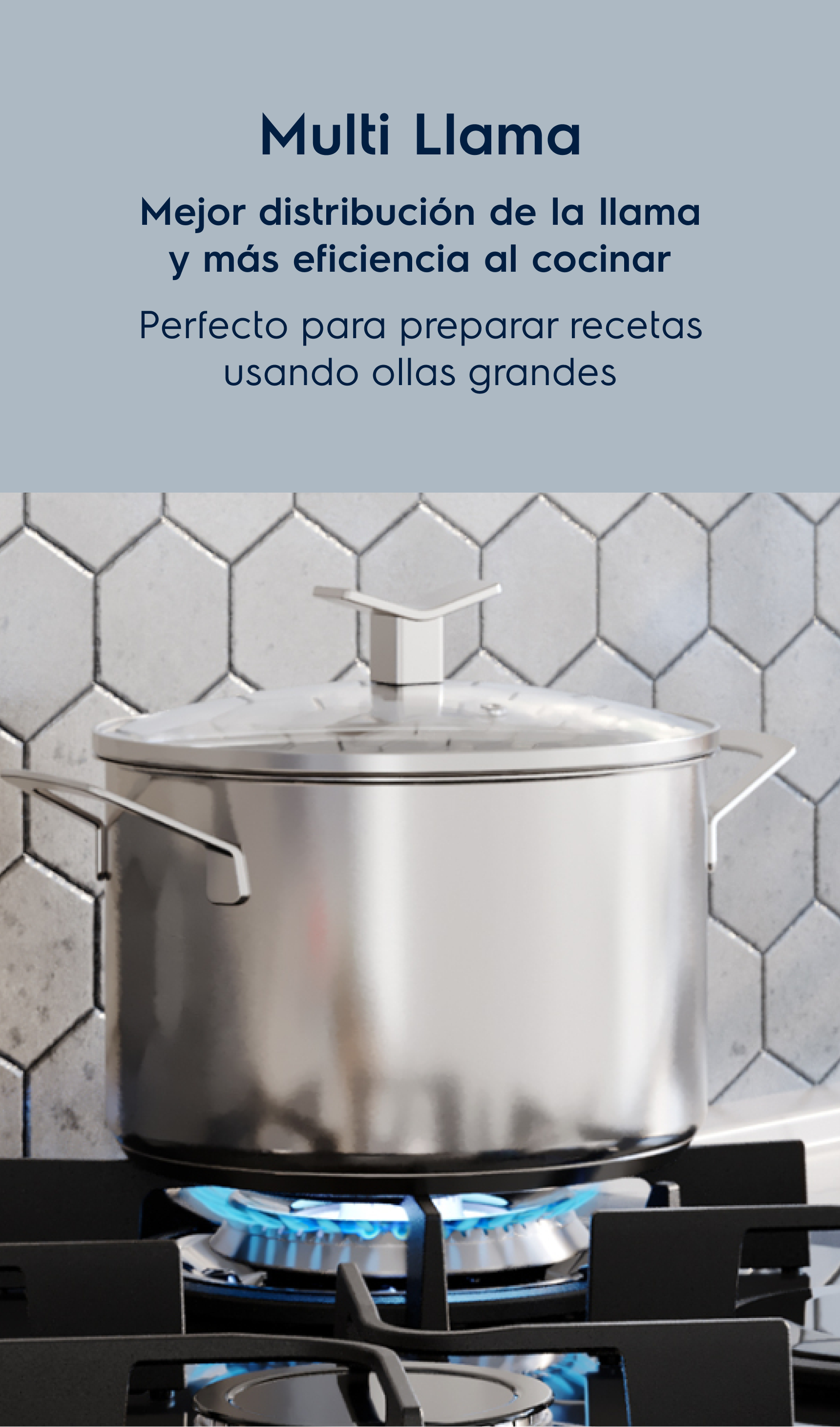 Multi Llama Mejor distribución de la llama y más eficiencia al cocinar Perfecto para preparar recetas usando ollas grandes