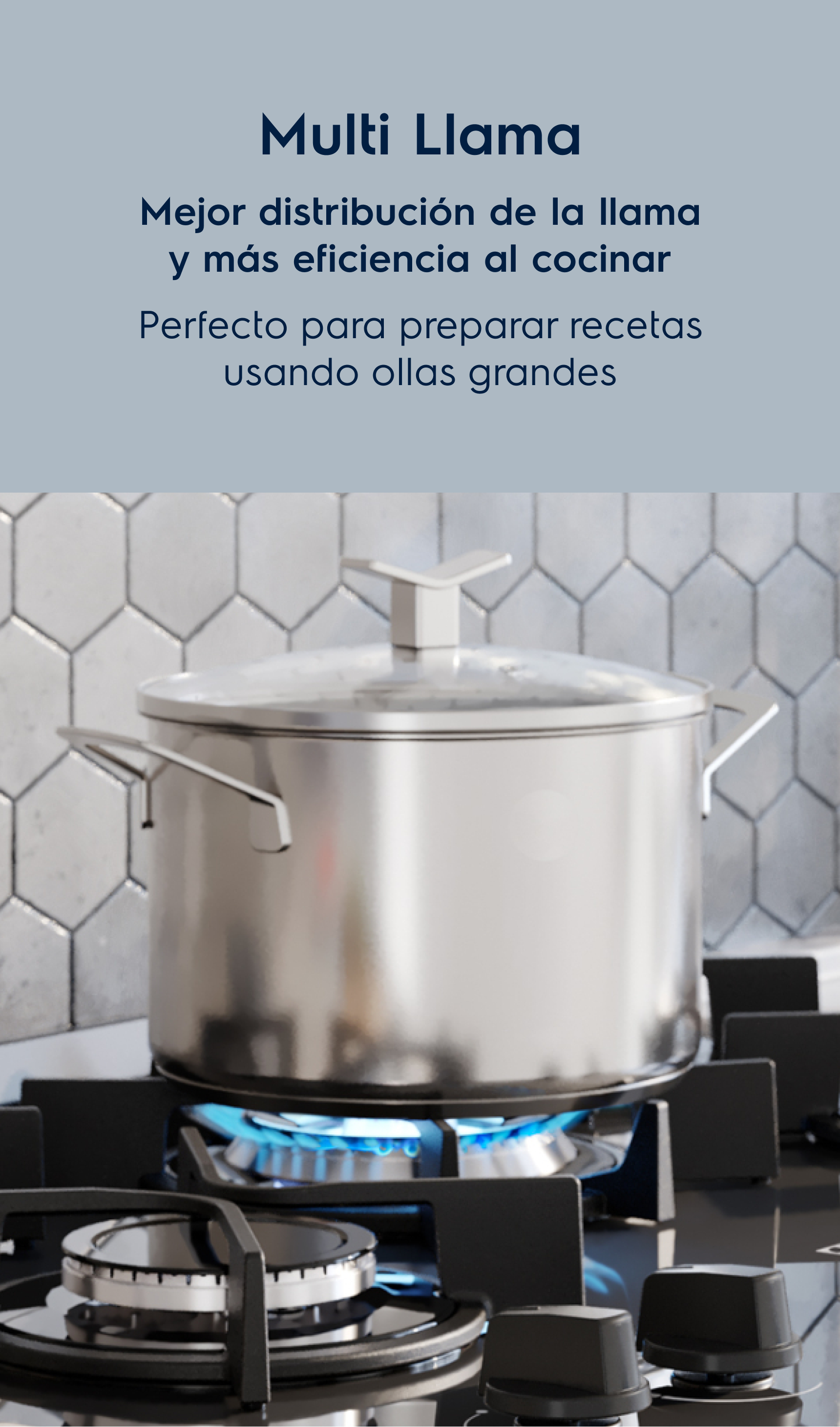 Multi Llama Mejor distribución de la llama y más eficiencia al cocinar Perfecto para preparar recetas usando ollas grandes