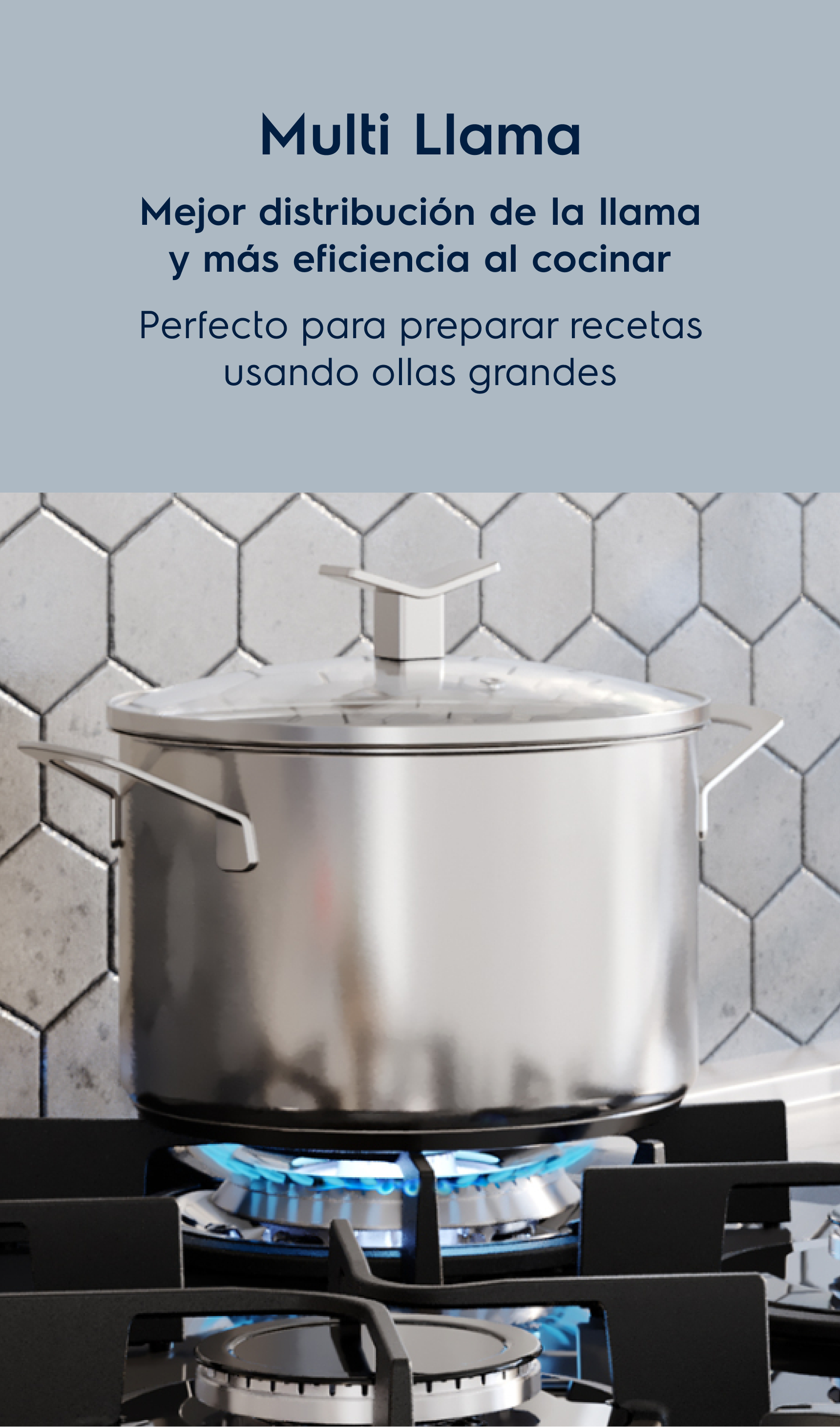 Multi Llama Mejor distribución de la llama y más eficiencia al cocinar Perfecto para preparar recetas usando ollas grandes.
